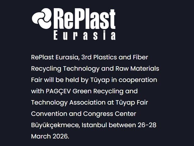 REPLAST EURASIA 2026 – Διεθνής Έκθεση Τεχνολογιών Ανακύκλωσης Πλαστικών και Ινών και Πρώτων Υλών
